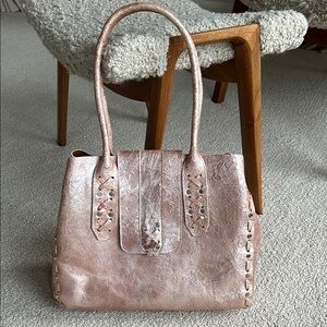 Calleen Cordero elegant Metallic Pink Tote Bag.